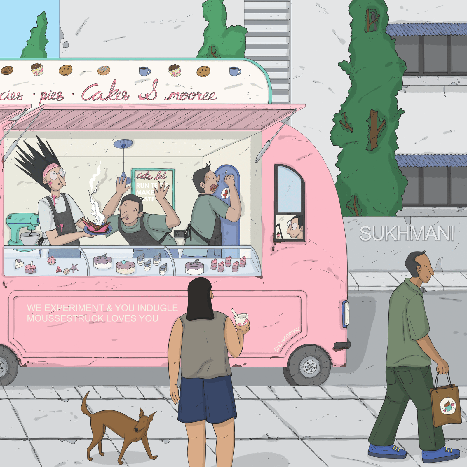MousseStruck dessert truck front counter